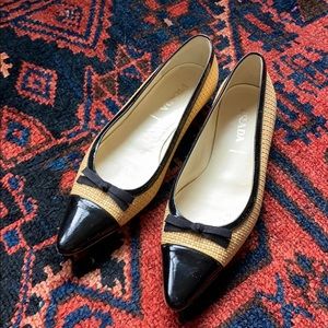 Prada Rattan Flats